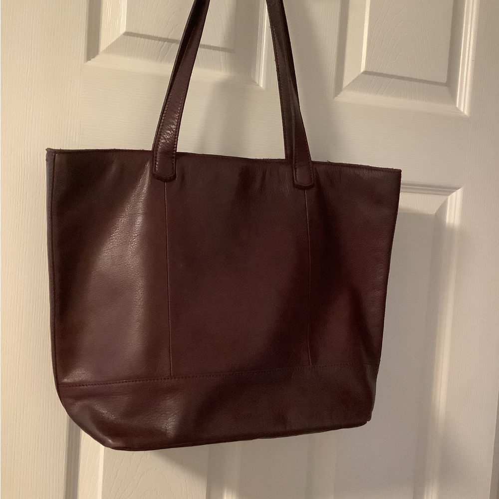 Lucky Brand 100% cowhide leather tote.
